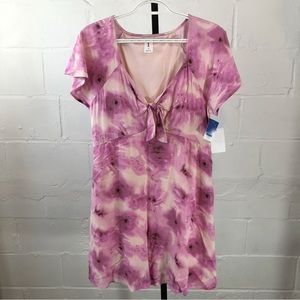 Abound Pink Tie-Dye Mini Dress Size M Short Sleeve NWT
